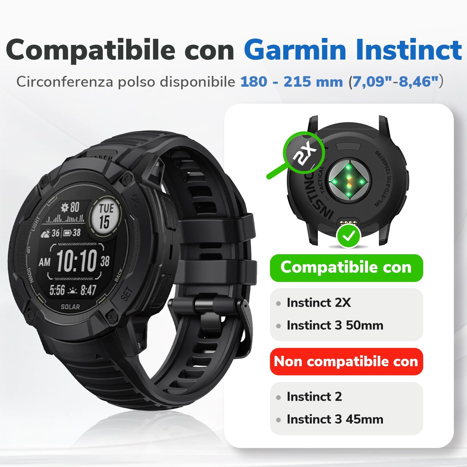 Cinturino Garmin Instinct 2x Solar