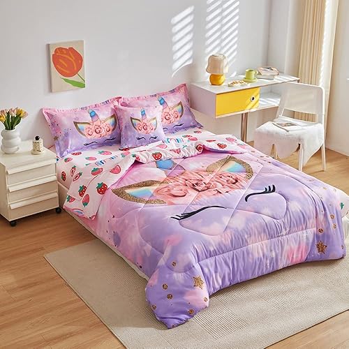 Miniatura 3 de ADASMILE A & S Juego de ropa de cama de baloncesto individual para niños, juego de edredón de baloncesto de 6 piezas en una bolsa, edredón de