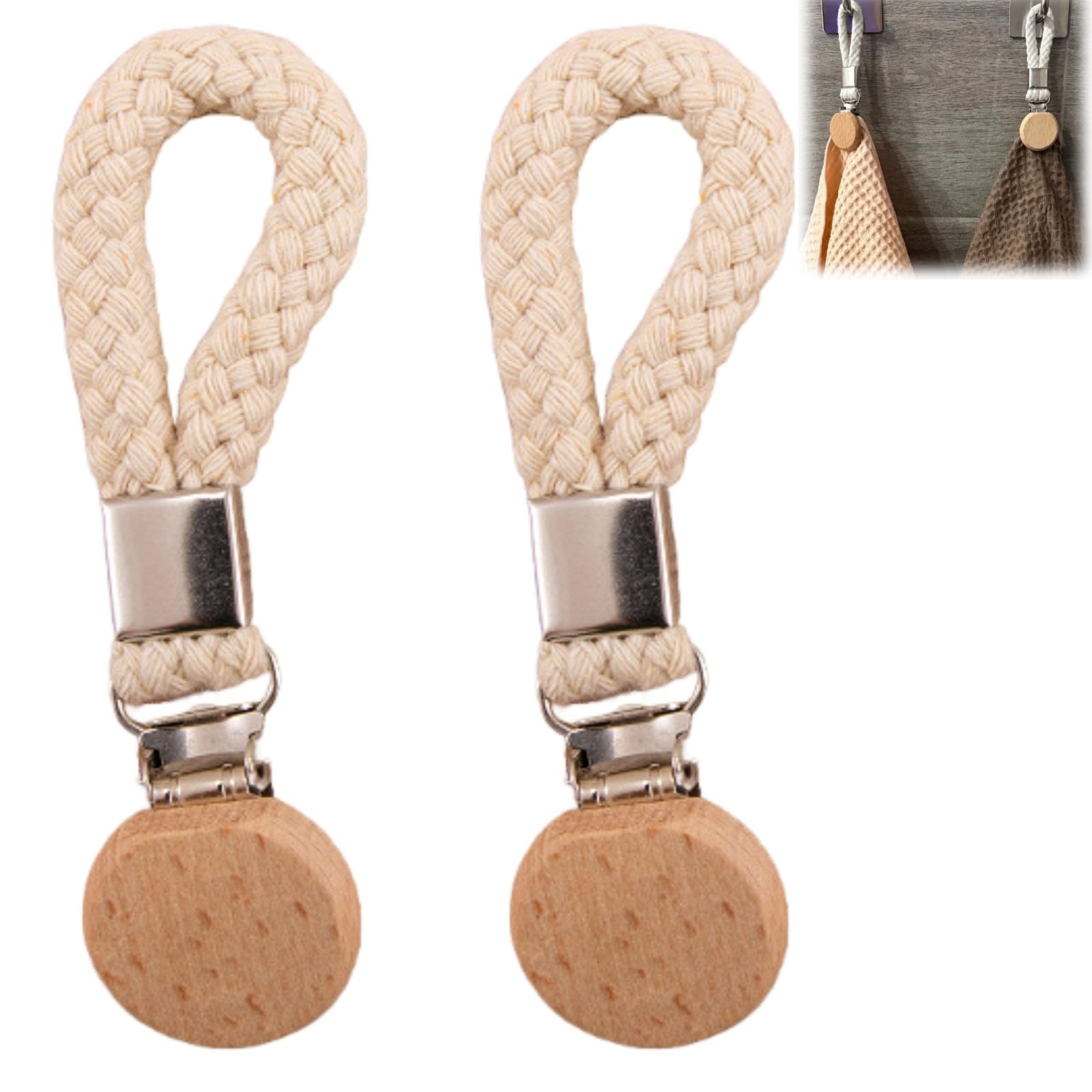 Kitchen Towel Clips - Metal Hanging Clips -1