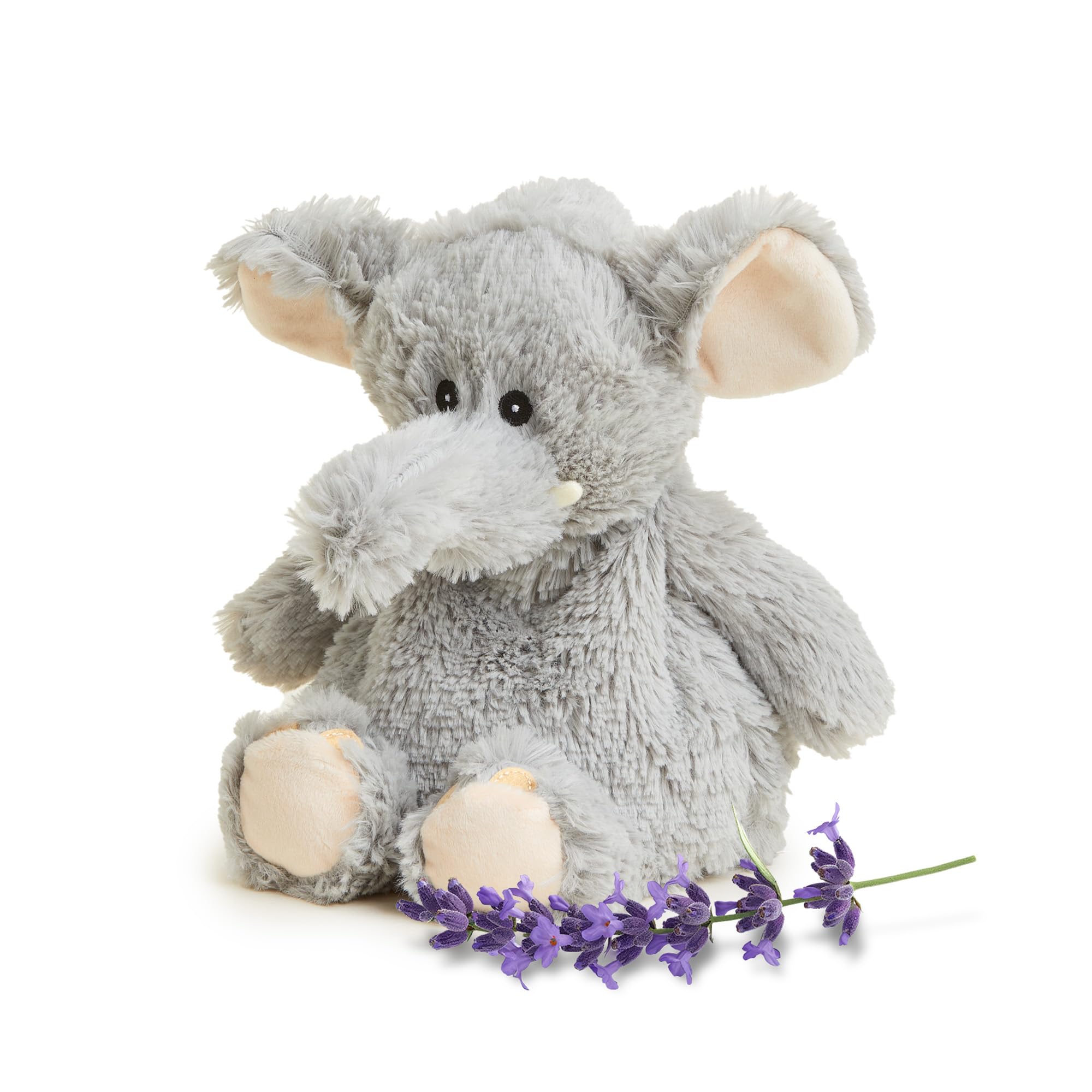 Warmies 13'' Fully Heatable Cuddly Toy scented with French Lavender - Elephant, Grey