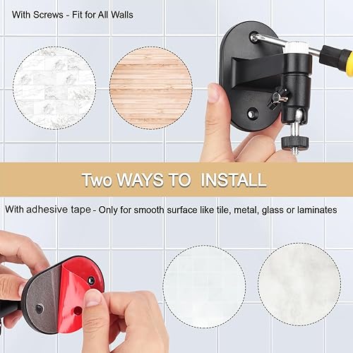 Miniatura 3 de ALERTCAM Paquete de 2 soportes de montaje en pared de seguridad ajustables para cámara Stick Up y cámara al aire libre, ángulo de visión perfecto