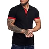 Men's Short Sleeve Casual Slim Fit Polo Shirts Basic Designed Classic Cut Cotton Shirts