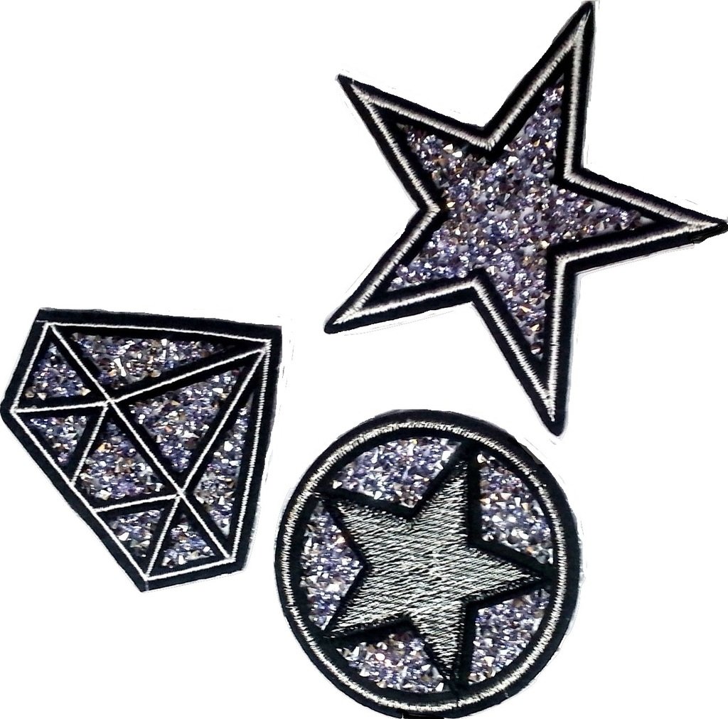 Paillettenstern Zum Aufbügeln Oder Annähen – Silberner Glitzerstern, 2 Zoll (ca. 5 Cm)