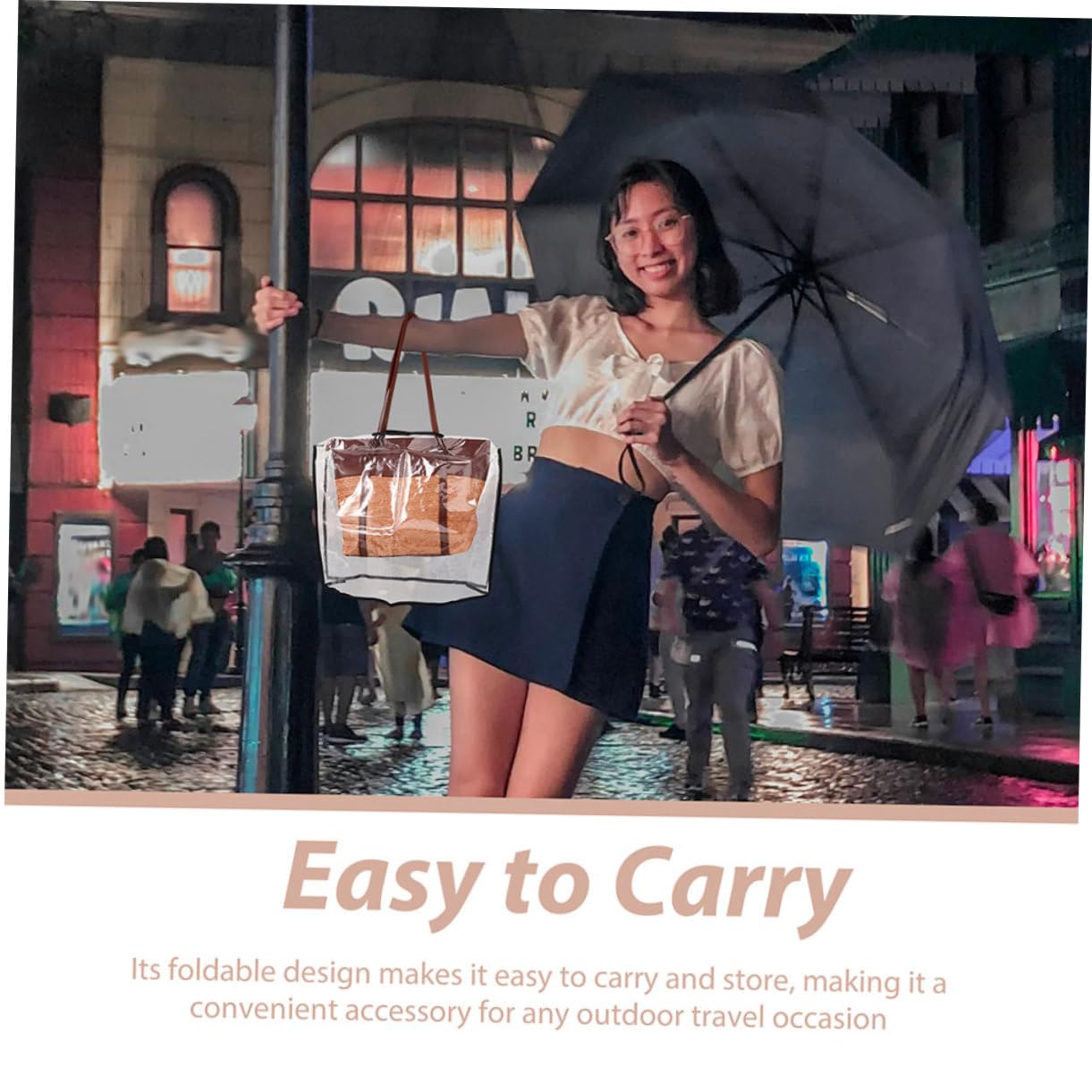 Didiseaon 2piezas Cubierta Transparente para Bolso Tote De Mano Protector Fundas Resistentes Al Agua para Viajes Senderismo y Ciclismo