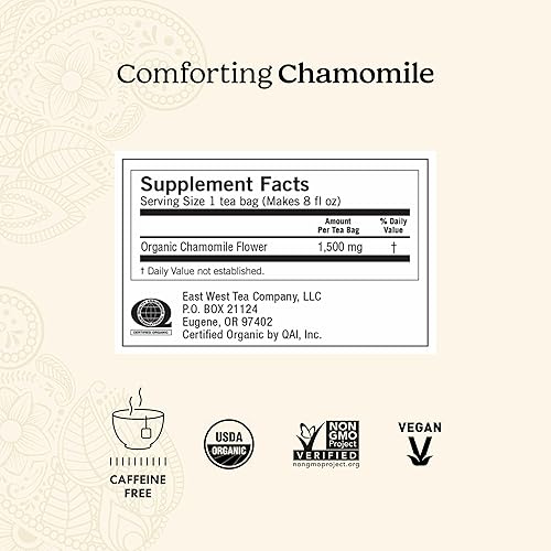Miniatura 2 de Yogi Té de manzanilla reconfortante – 16 bolsas de té por paquete (4 paquetes) – Bolsas de té de manzanilla orgánica – Apoya una buena noche de