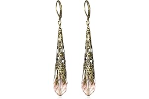 Glamorous 1920's Flapper-Inspired Teardrop Earrings
