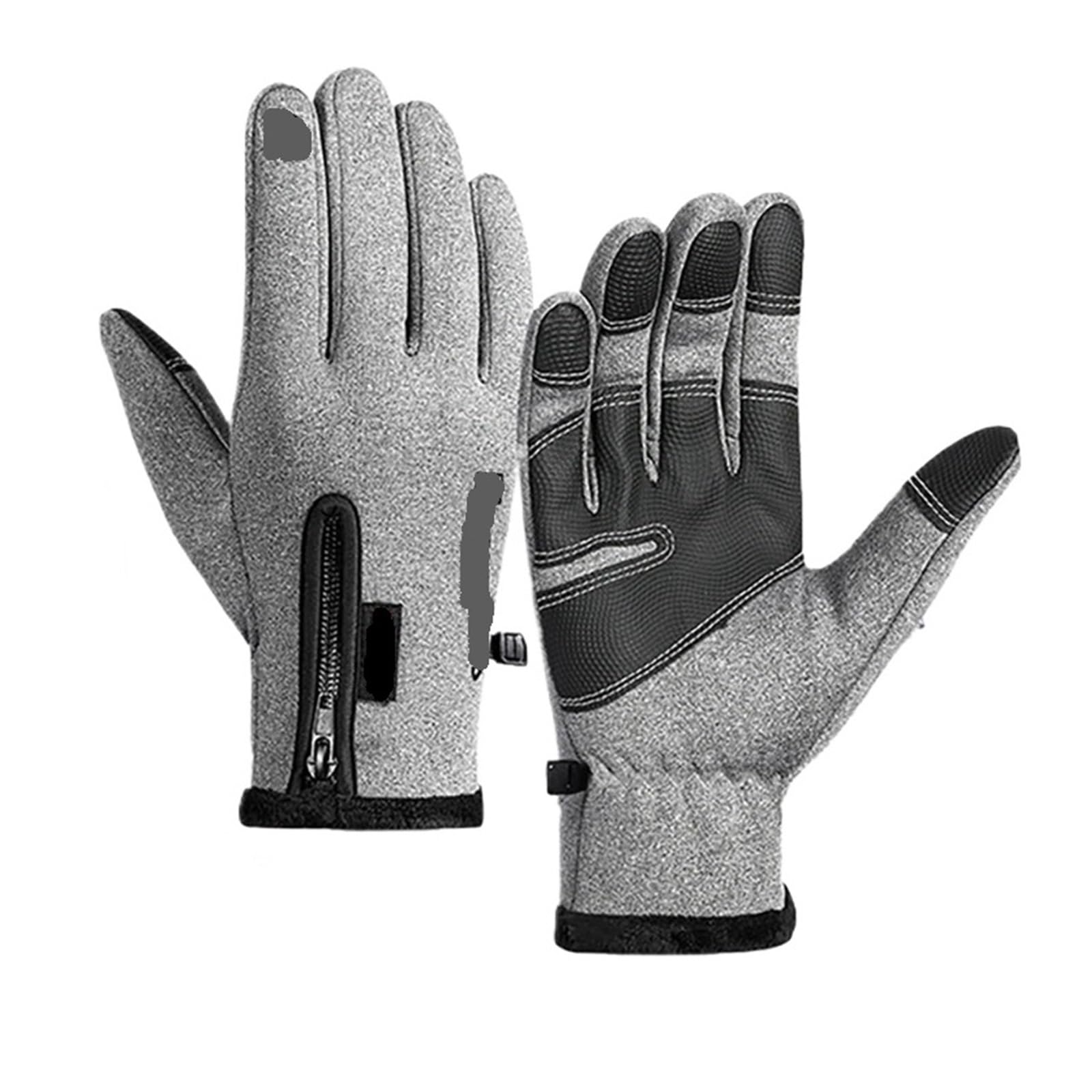 Gants d'hiver chauds anti-froid et étanches à fermeture éclair - 3