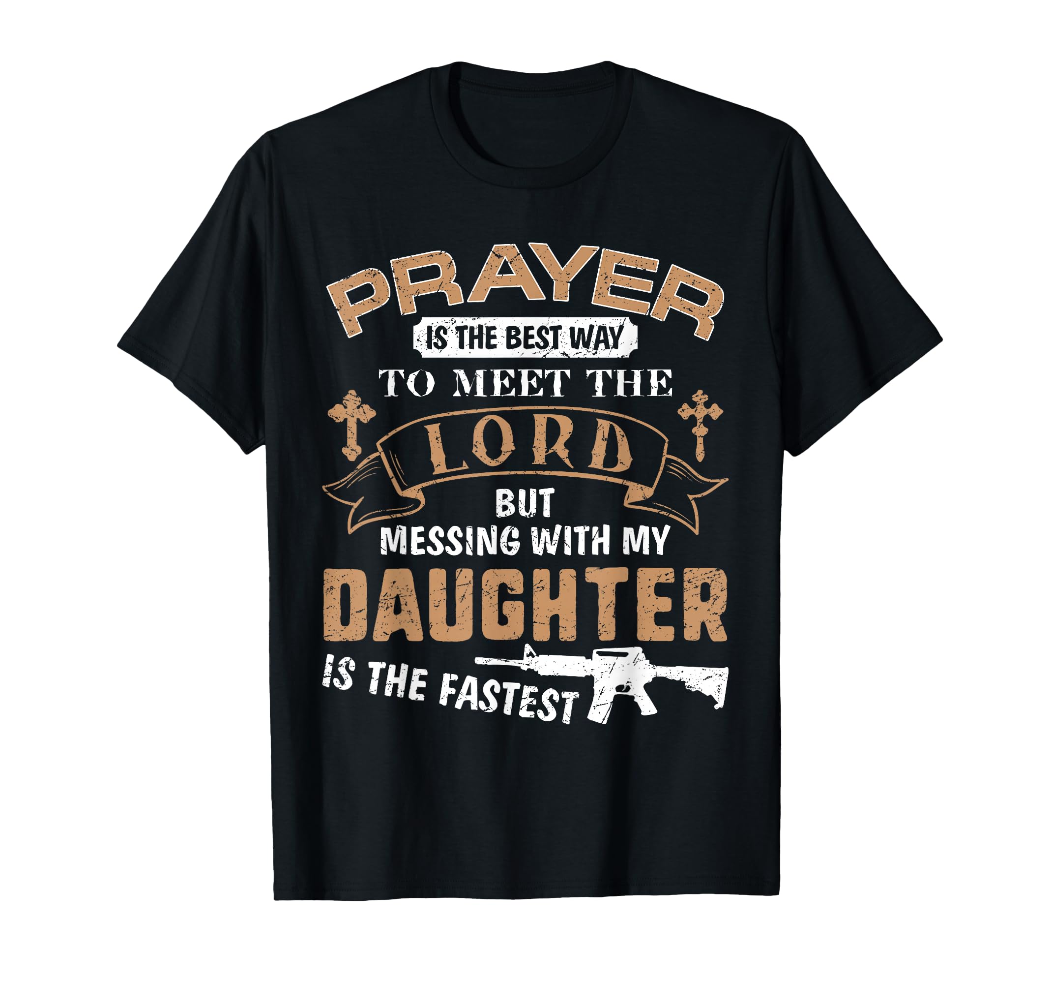 Father Day Funny for Proud Daddy Dad If You Mess My Daughter T-Shirt Small