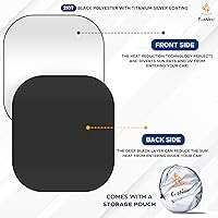 Vista 6 de EcoNour Parasol de 2 piezas para parabrisas de camión, parasoles plegables para automóvil que reflejan los rayos UV, el protector solar de camión