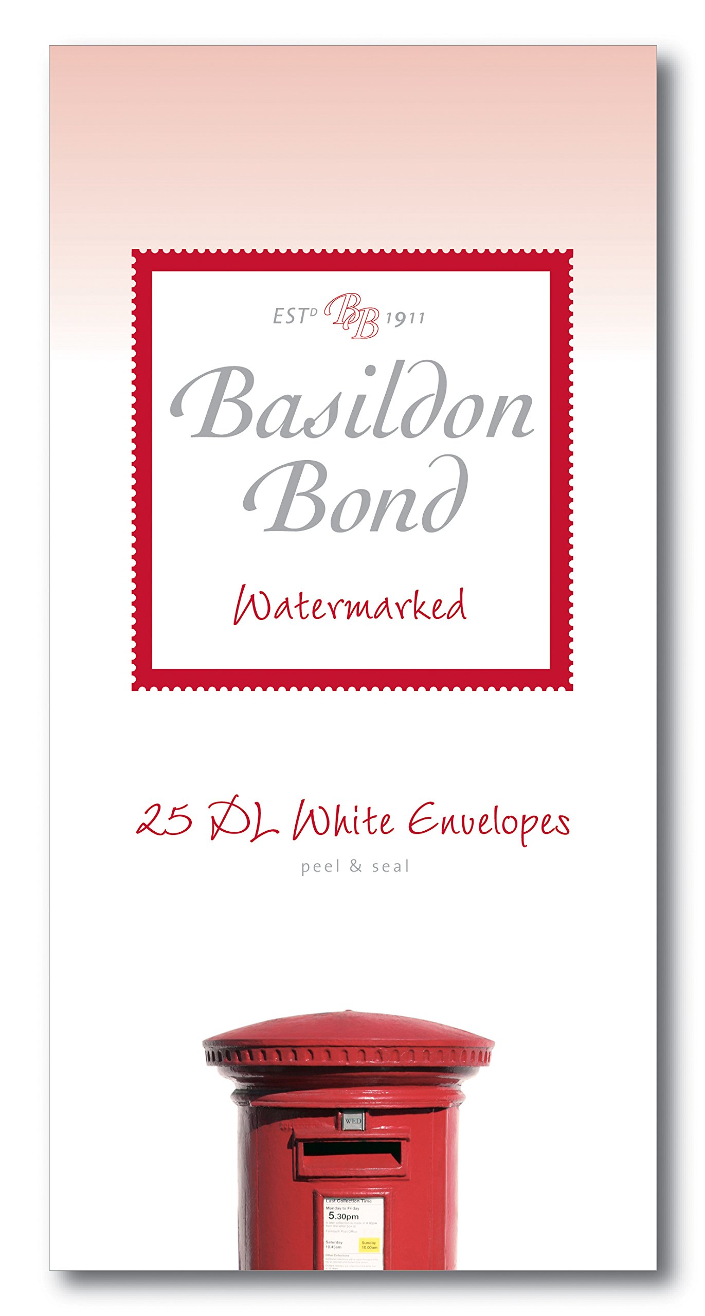 Basildon Bond Luxury Peel and Seal Envelopes 20 Pack for A4 Writing Pad - White, Size DL