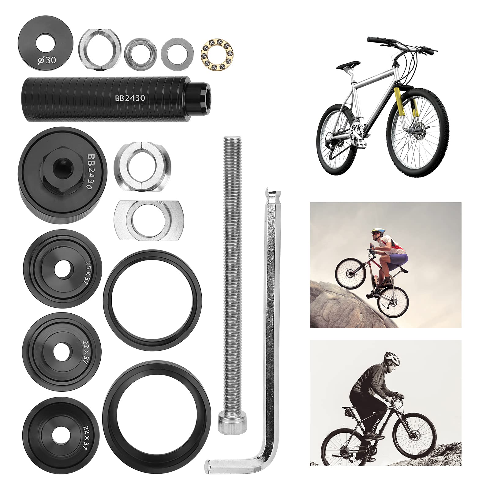 Kit De Herramientas Para Bicicleta, Prensa De Bicicleta En El Soporte Inferior, Instalación De Fuerza Estática, Herramienta De Extracción Del Soporte Inferior De La Bicicleta Para BB86/30/92/PF30