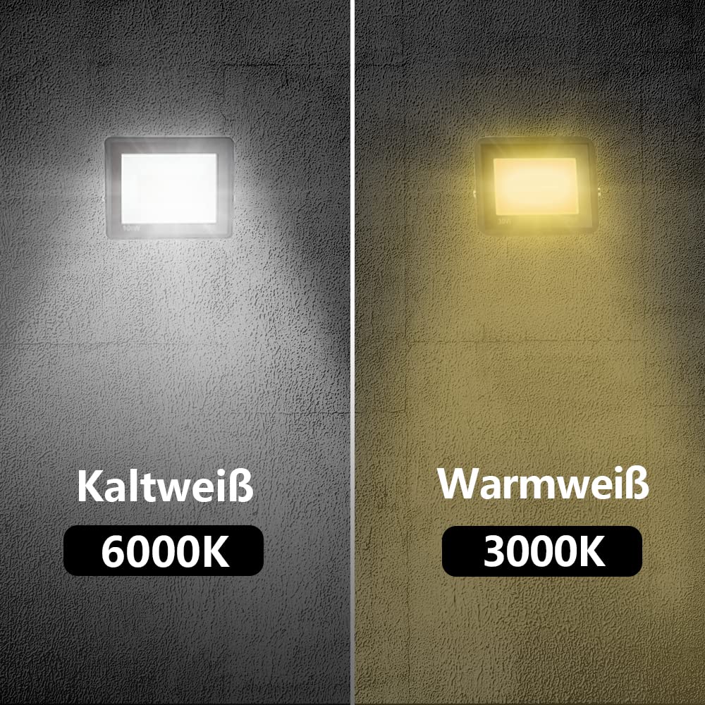 Proiettore LED da 100 W, proiettore LED per esterni Superhell LED 8500 lm, illuminazione esterna IP65 impermeabile, 6000 k luce calda, radiatore esterno LED (5 pezzi)