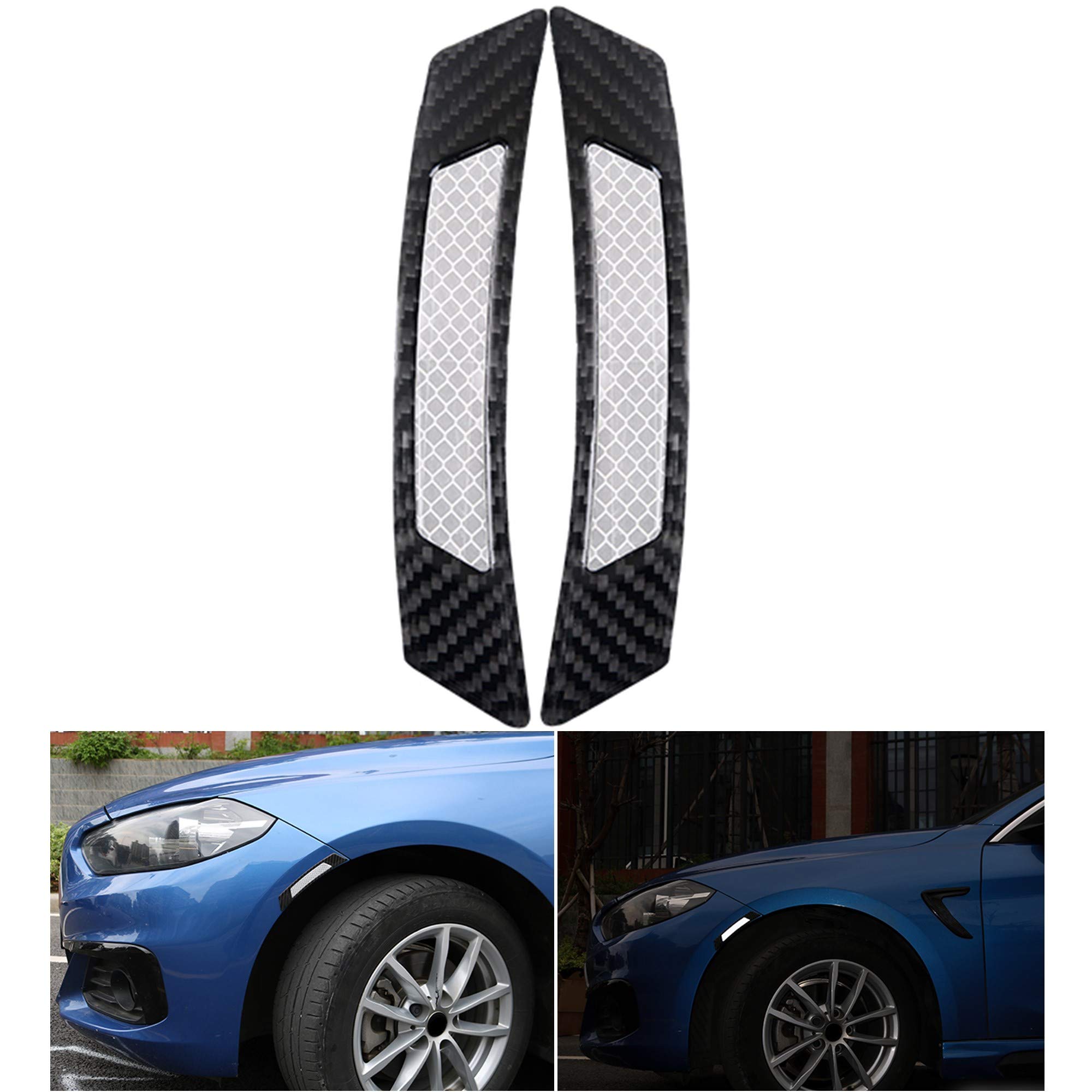 COSMOSS Reflective Car Door Edge Trim Sticker (Gray)