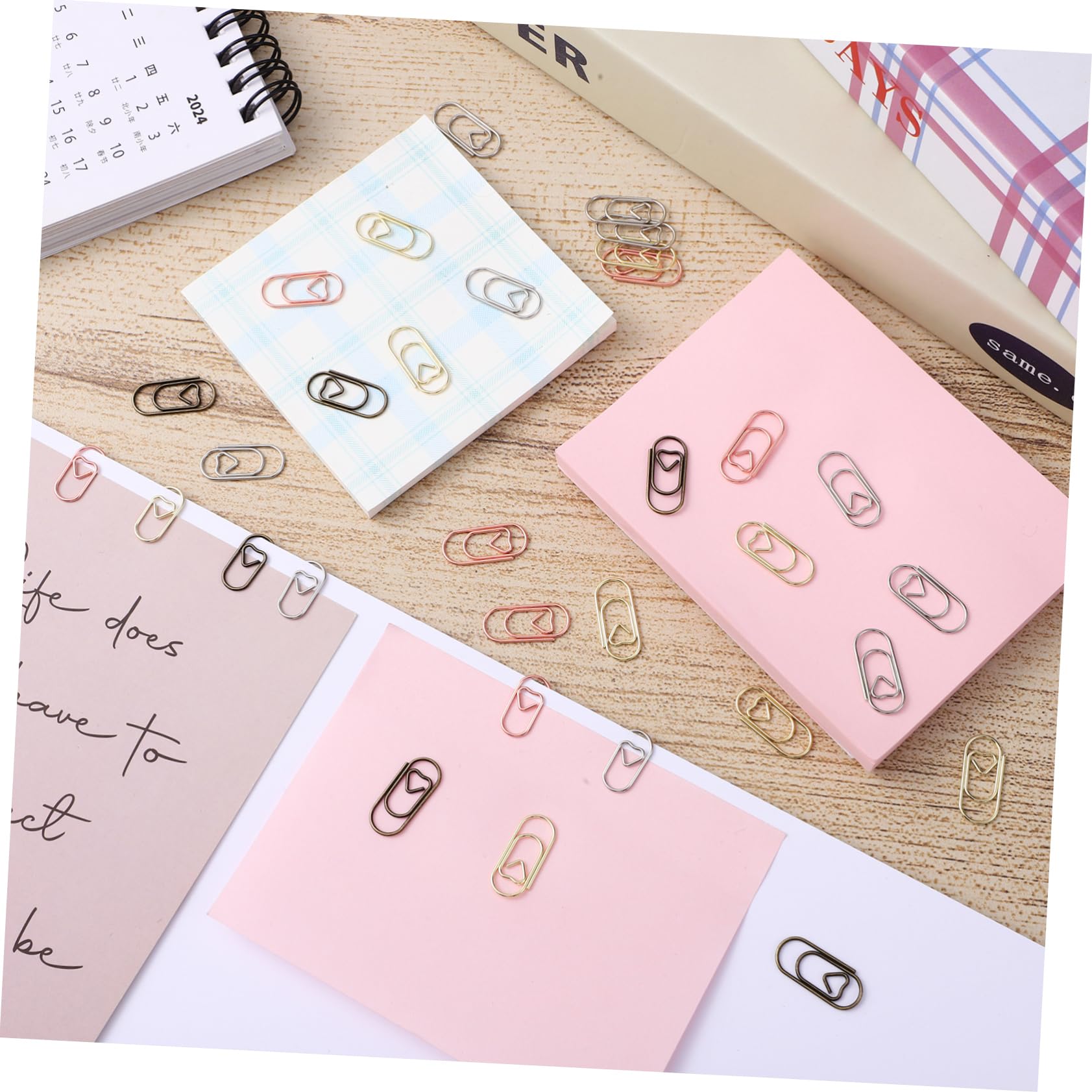 Gadpiparty 5 Set Mini Love Paper Clip Fermacarte Fermacarte Piccole Clips Cuore Mini Clip Di Carta Arredamento Novità Graffette Piccole Libri Di Carta Graffetta Piccola Metallo 200 Pezzi * 5