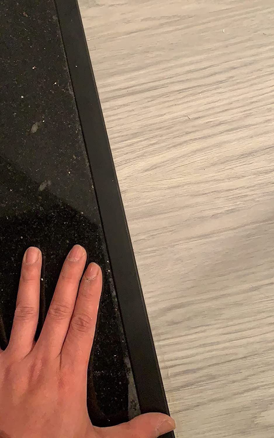 Moderne T Leisten Übergangsleiste Von Fliesen Zu Laminat, Von Holz Zu Fliesen, Türleisten Für Laminatböden, 35", 39", 43", 47", 51", 55" Lang (Schwarz, 120 cm, 47