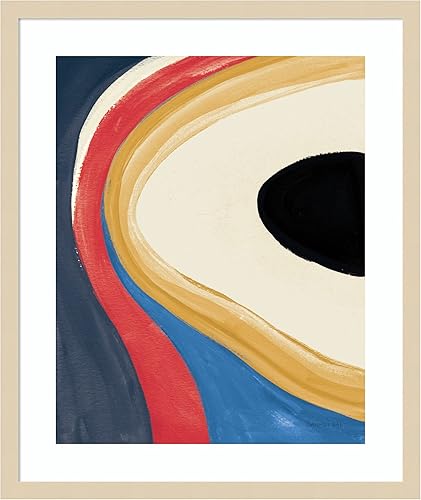Amanti Art Framed Wall Art Print 25x21 In the Groove II Retro by Danhui Nai, Abstract Wall Art, Modern Contemporary Decor, Medium Poster Painting