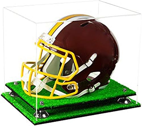 Miniatura 114 de vitrina de acrílico tamaño real casco fútbol americano.