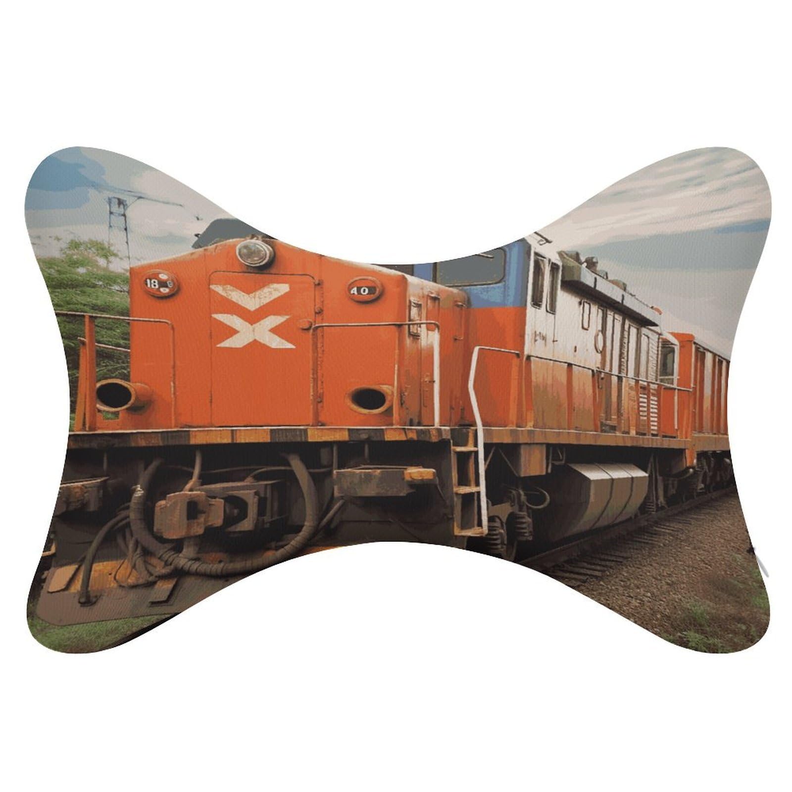 FekiLoot Train Car Headrest Set of 2,Softness Memory Foam Car Neck Pillow with Breathable Removable Cover Car Neck Support Pillow Ergonomic for Driving, Office