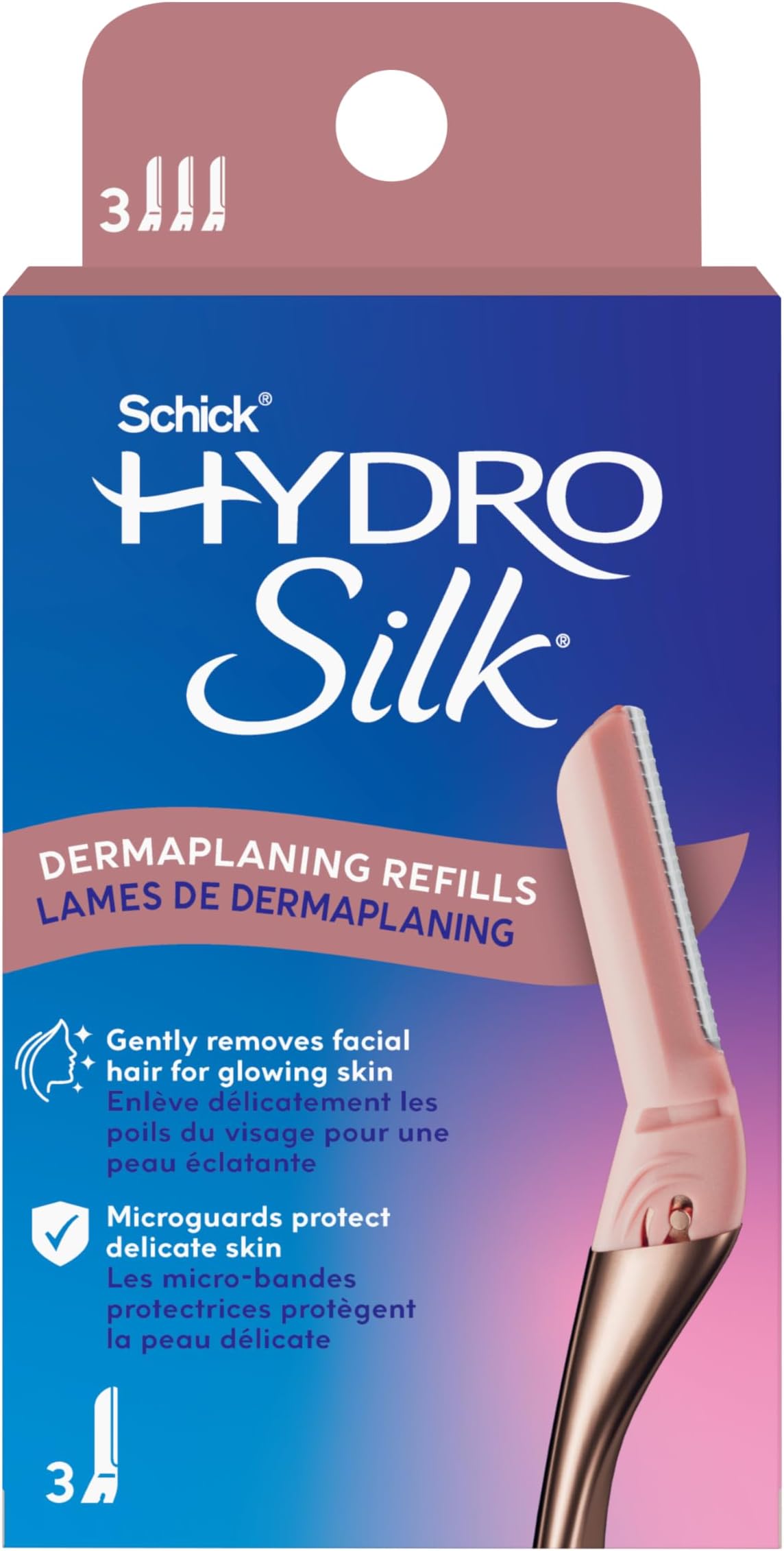Schick Hydro Silk Derma Plaining Wand Refill 3 Count