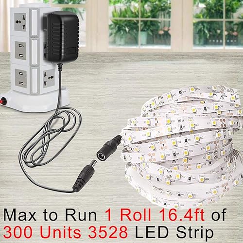 Miniatura 7 de Adaptador de corriente DC12 V 2A, SANSUN transformadores de AC100-240 V a DC12 V, fuente de poder de conmutación para tiras de luces LED de 12 V,