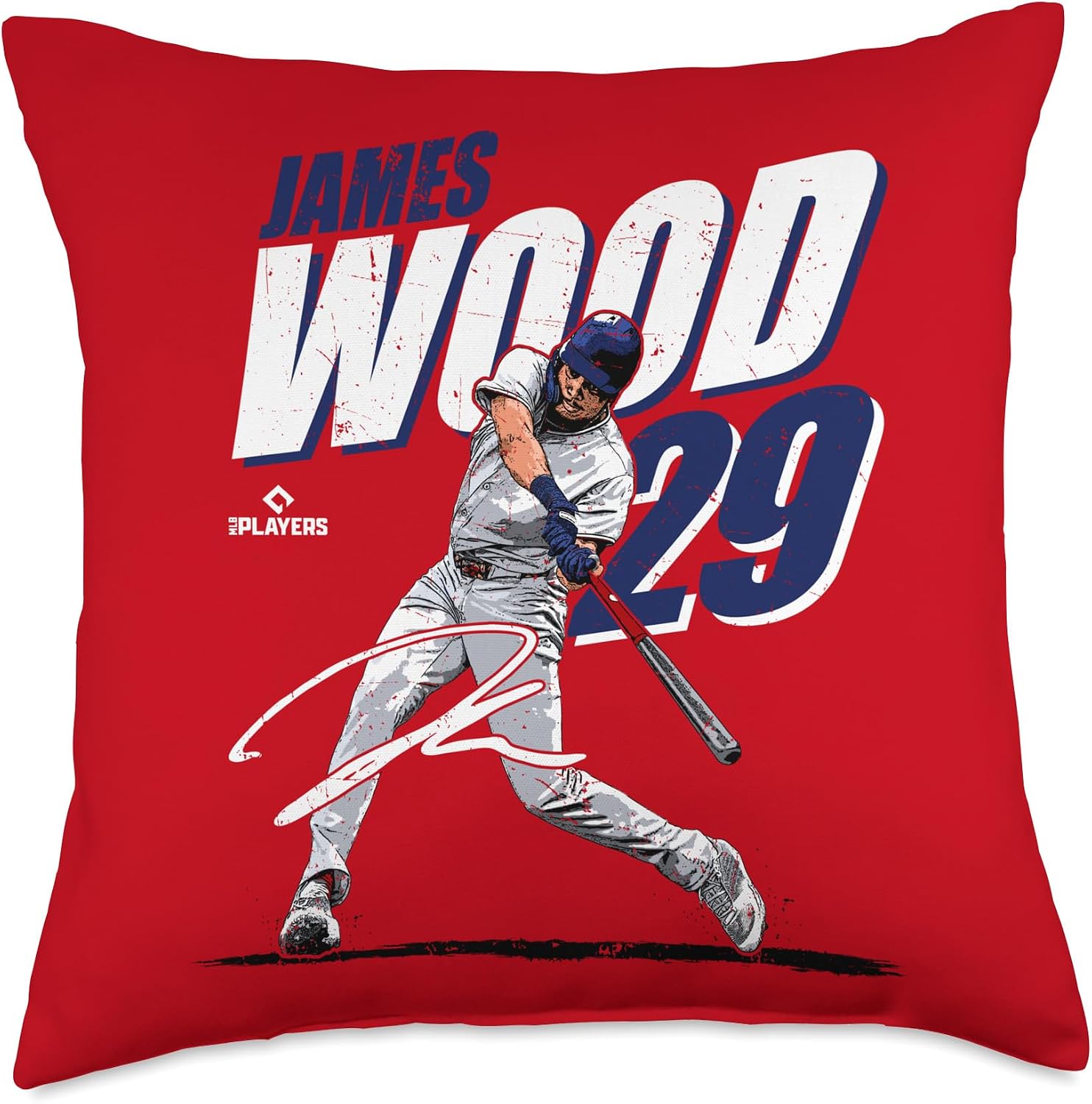 James W.| Washington MLB Baseball Players | MLBJWO204M Throw Pillow