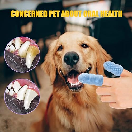Miniatura 7 de Cepillo de dientes redondo 360 para perro, cerdas suaves de silicona para limpieza de dientes, paquete de 4 cepillos de dientes de perro para razas