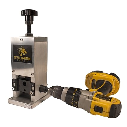 Steel Dragon Tools WRA15 Benchtop Manual or Drill Powered Automatic Wire Stripping Machine Strip Scrap Copper Wire Stripper