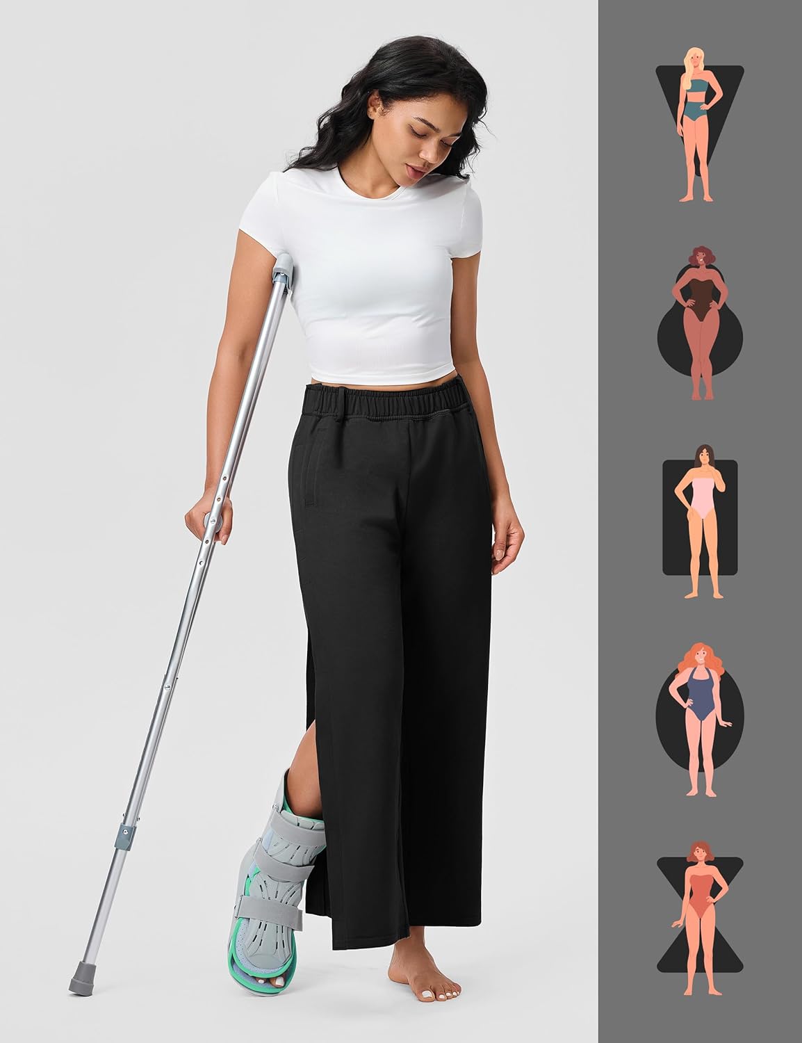 Tear Away Pants for Women Loose Side Full Open Sweatpants Pockets Breakaway Pant Post Surgery Adaptive Clothing - Image 6