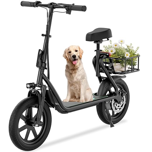 Electric Scooter for Adults- 8.5"/10''/14'' Tires, Up to 19/22MPH by 350W/500W Motor, Max 12/21/23/27/62Miles Long-Range Foldable Commuting Adults Scooter with Double Braking System and App