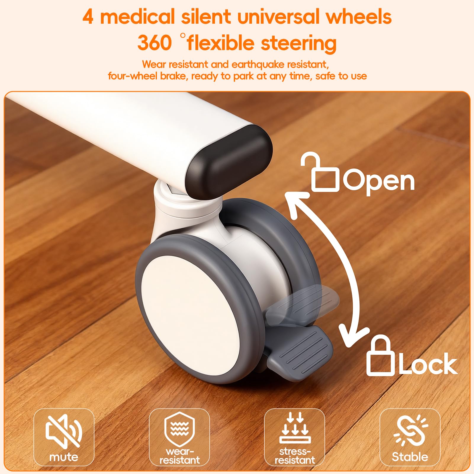 Silla de transferencia de elevación para pacientes sentados y de pie, silla de transferencia de ayuda para ancianos con ruedas bloqueables, almohadillas acolchadas para reposamuñecas, marco de acero