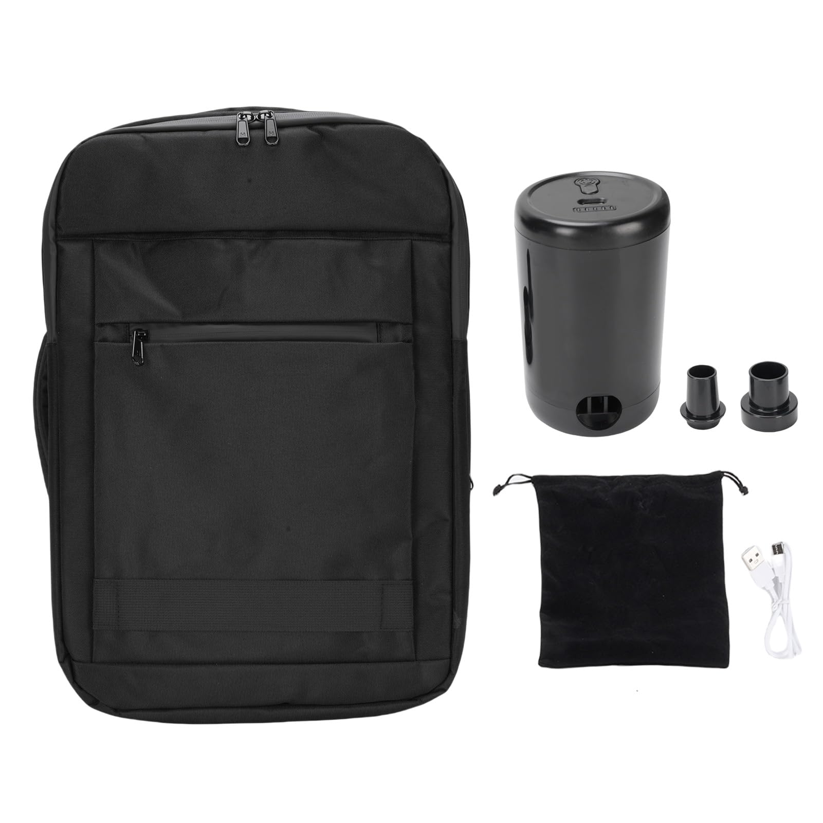Zaino con Pompa a Vuoto, Zaino a Compressione Sottovuoto in Tessuto Oxford da 36 a 55 Litri con Scomparto per Laptop con Apertura a 180° Design Impermeabile per Viaggi di Lavoro Pendolari
