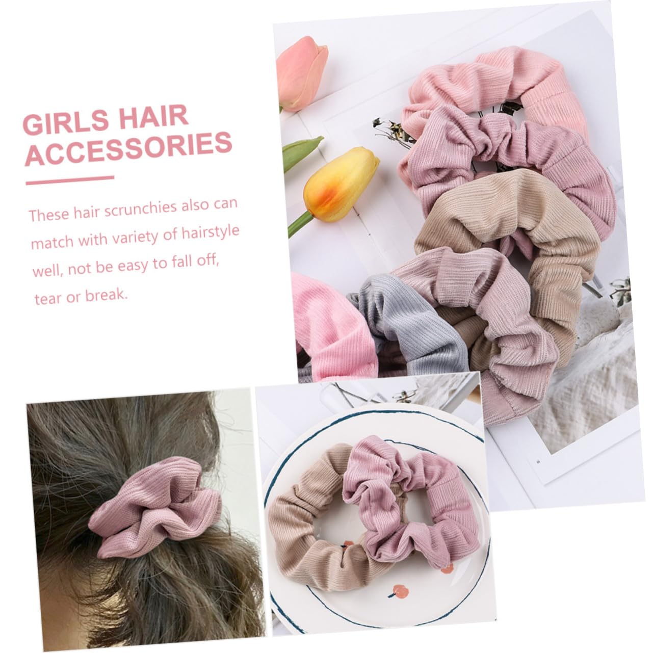 MAGICLULU 30 Piezas Anillo De Pelo Gomas Para El Pelo De Satén Scrunchy De Las Mujeres Accesorios Para El Cabello Para Mujeres Cuerdas Para El Cabello Banda Elástica Salvaje Paño