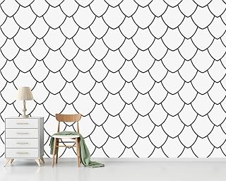 Peel and Stick Wallpaper Dragon Lizard Snake Scale Skin Fish Squama Texture Lattice Medieval Large Wall Mural Removable Wallpaper Self Stick Vintage Wall Decor for Living Room Bedroom Office