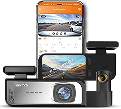 myTVS Dual Channel Front &amp; Rear Car Dashcam with 2" inbuilt Screen Wi-Fi Enabled | 2K Resolution with Wide Angle View | Li