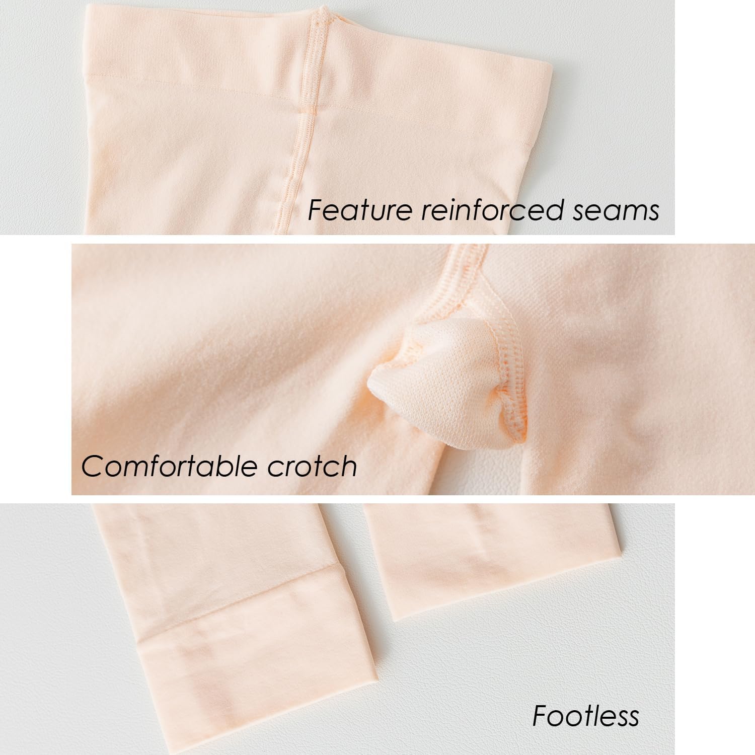 EPEIUS Ballet Tights for Girls Footless Dance Tights Toddler Soft School Stockings Kids Leggings Pantyhose 3t-14 Years