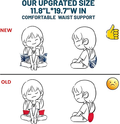 Miniatura 6 de ARTPLAN Cojines de exterior para sofá de dos plazas de mimbre con lazo, cojines de patio copetudos, 2 en forma de U, juego de 5 piezas, 44 x 19