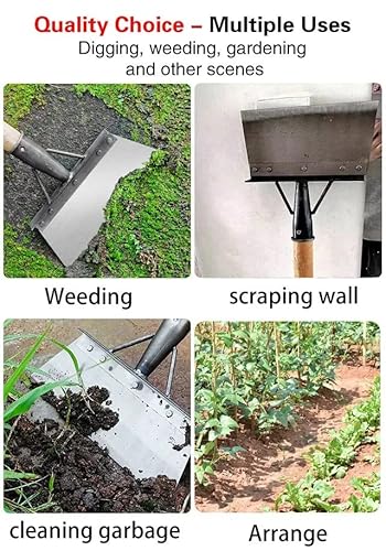 Multifunctional Cleaning Shovel, All-Steel Garden Cleaning Shovel For Weeding, Scraping Wall, Cleaning Garbage, Arrange, Garden Shovels For Gardening Digging And Landscaping (Type A-20X10Cm) #TOP5