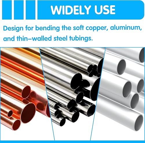 Miniatura 7 de Air Jade Kit de doblador de tubos, herramienta manual de dobladoras de tubos de trinquete de refrigeración con estuche de transporte, 1/4 a 7/8