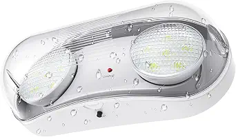 Wet Location Rated Outdoor Emergency Light with Battery Backup, Waterproof LED Emergency Lights with Adjustable Heads, UL Listed, 120-347V