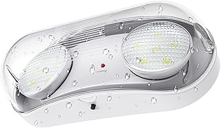 Wet Location Rated Outdoor Emergency Light,Waterproof Exterior Led Emergency Lights with Battery Backup,Adjustable Heads,Commercial Hardwired Emergency Lighting,UL Listed,120-347V(1 Pack)