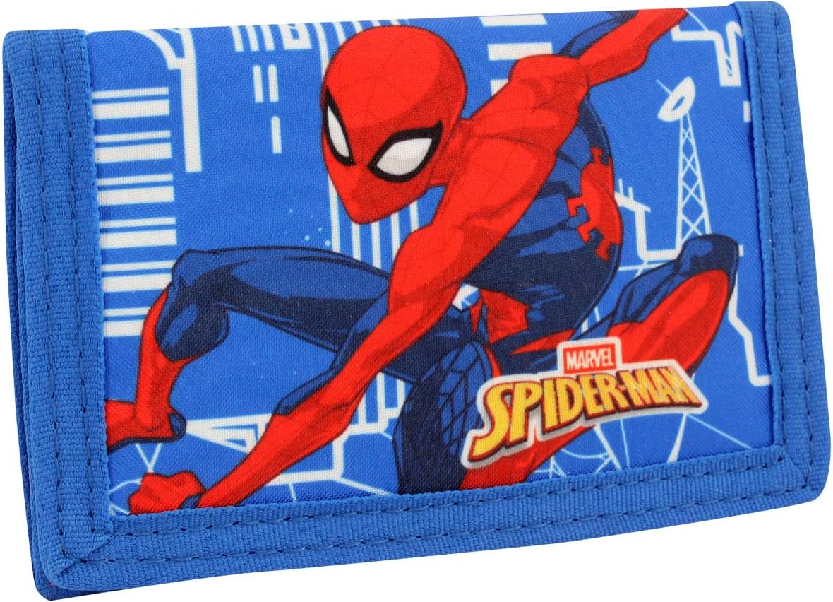 Marvel Spiderman Wallet for Boys and Girls Trifold Kids Wallets with Zip Pouch for Coins and Card Holder Superhero Character Gifts