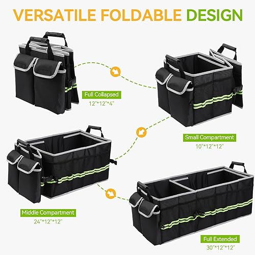 Miniatura 4 de AGPTEK Organizador de maletero 6 en 1 para SUV, organizador de maletero con bolsa térmica aislada a prueba de fugas, accesorios de organización