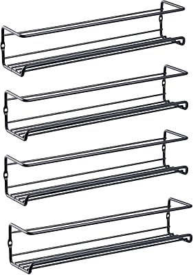 Spice Racks Four Wall Space Saving Spice Rack Organizer, Wall Mount Spice Rack Organizer, Wall Spice Racks, Spice Rack Organizer, Seasoning & Spice jar Organizer for Your Kitchen