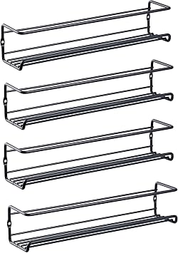 Spice Racks Four Wall Space Saving Spice Rack Organizer, Wall Mount Spice Rack Organizer, Wall Spice Racks, Spice Rack Organizer, Seasoning & Spice jar Organizer for Your Kitchen.