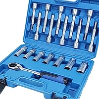 Vista 1 de Juego de 18 piezas de herramienta de desmontaje de tuerca de puntal de suspensión de dirección con enchufe de amortiguador de choque