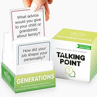 200 Generations Conversation Cards - Deep, Fun & Reflective Questions to Spark Connection - Perfect for Kids, Parents & Grandparents to Share Stories, Bond, and Create Lasting Memories Together