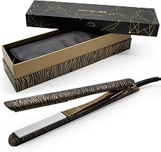 Corioliss C5 | Professional Titanium Hair Straightener | Titanium Hair Straightener | Temperature 80°C-235°C | For Straightening & Wavy | Salon At Home Results | Travel Kit | Gold Zebra