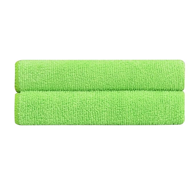 Bathla Micro Fiber Cleaning Cloth 380 GSM (Pack Of 2, Fluorescent Green)