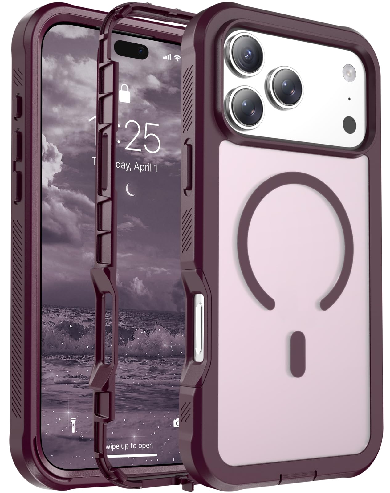 jaroco Magnetic for iPhone 18 Pro Max Case/iPhone 17 Pro Max Case Wine Red