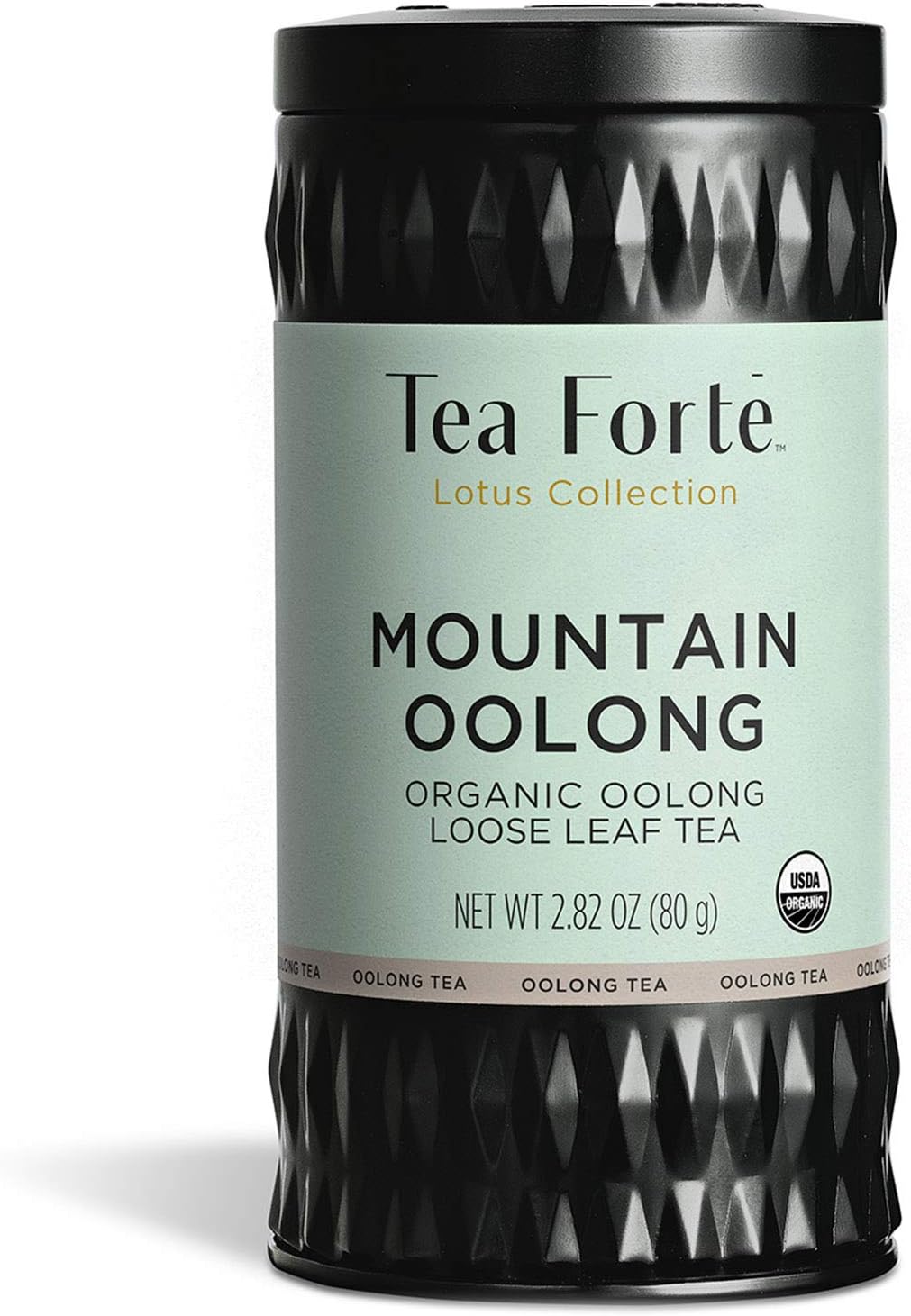 Tea Forte Mountain Oolong Premium Organic Loose Leaf Caffeinated Oolong Blend Canister, Makes 35-50 Cups